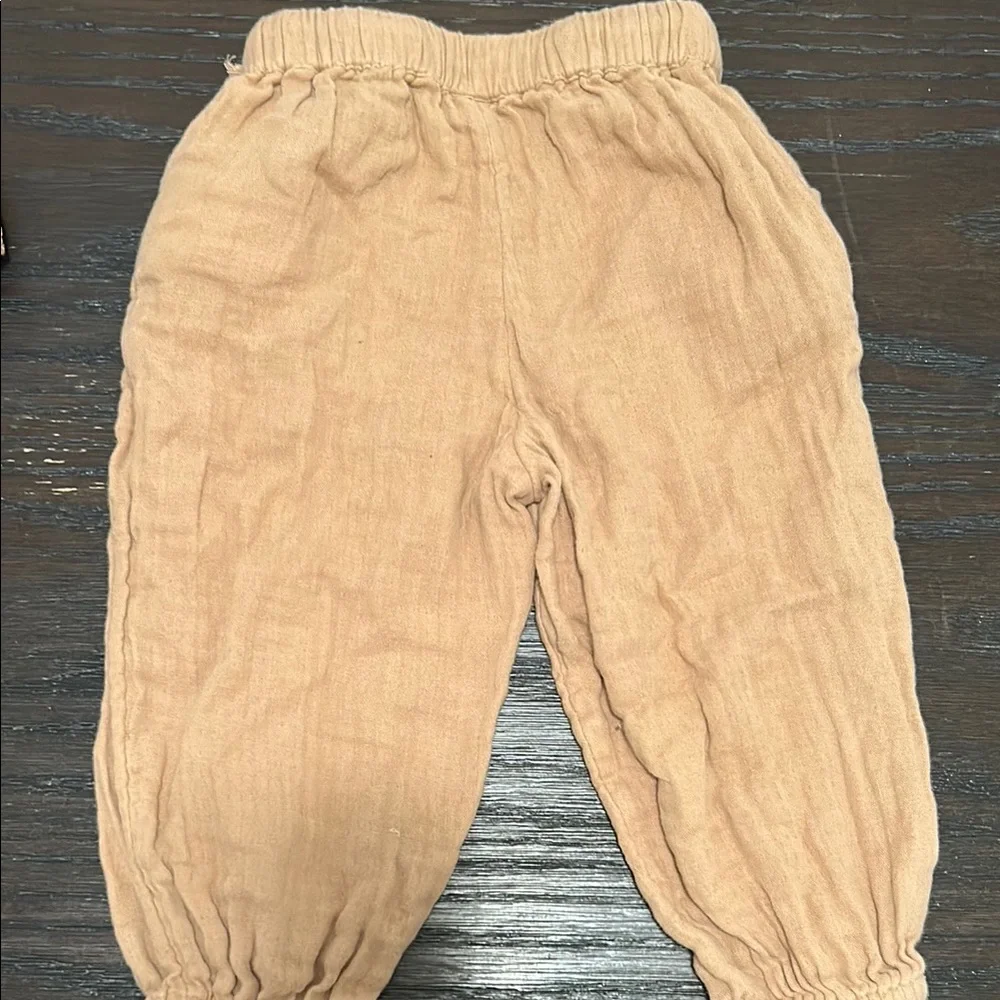Old Navy Tan Casual crop top and Bottoms with Elastic Waistband